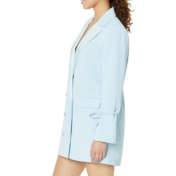 THE DROP Women's Summer Song Blazer/Dress by @carolinecrawford Sz: S Blue - Picture 5 of 16